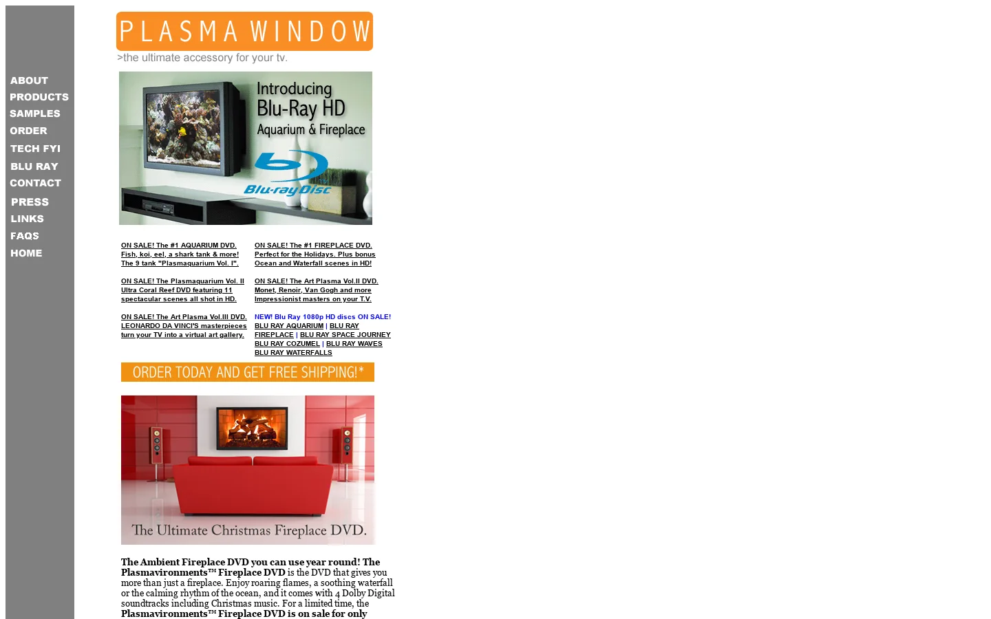 Plasma Window™ 首页截图