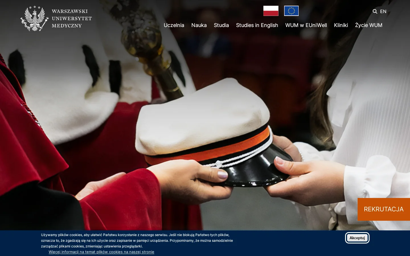Warszawski Uniwersytet Medyczny | Najlepsze studia medyczne 首页截图