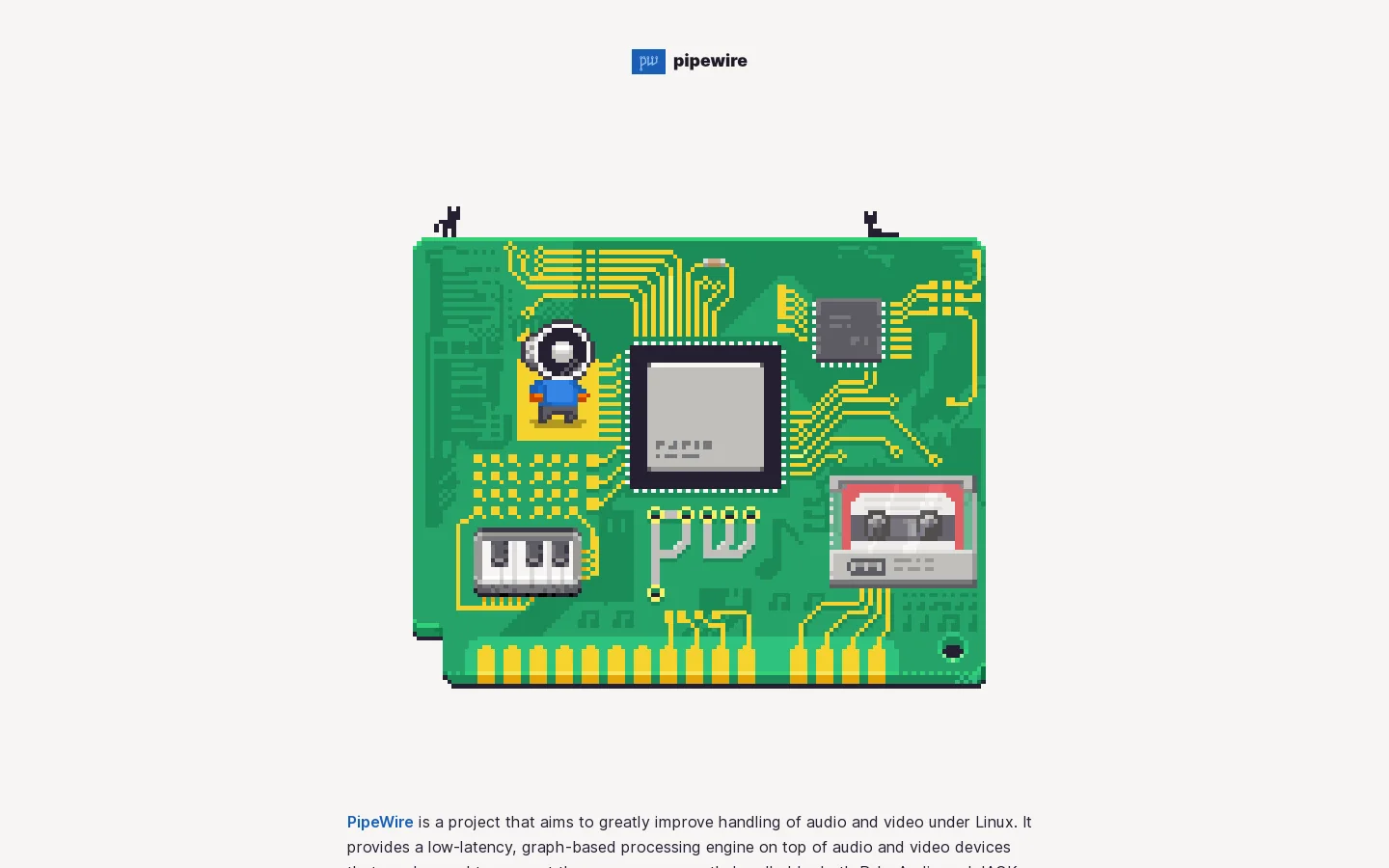 PipeWire 首页截图