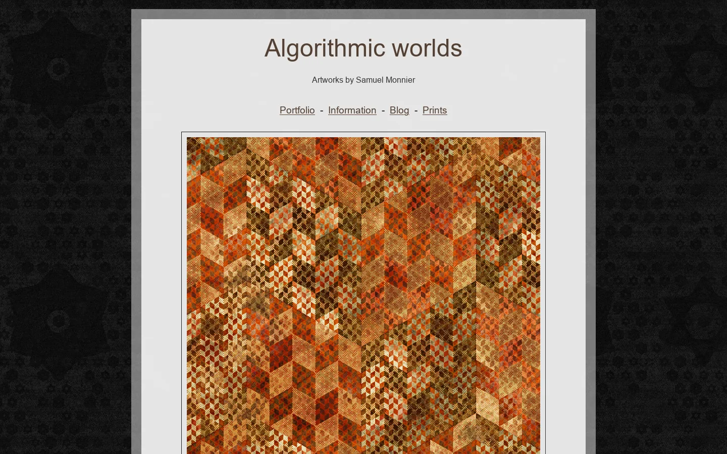 Algorithmic worlds 首页截图