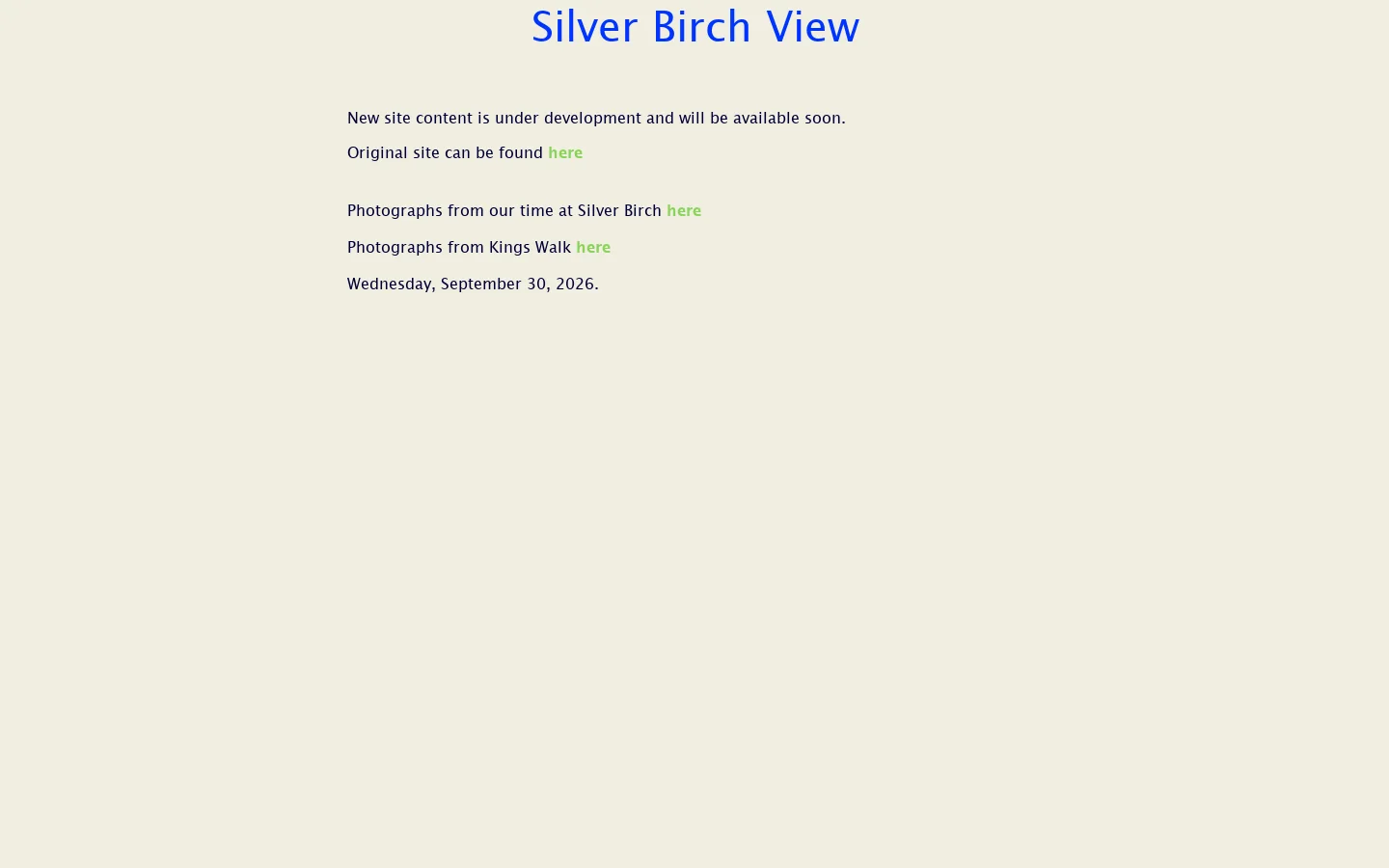 Silver Birch View Home Page 首页截图
