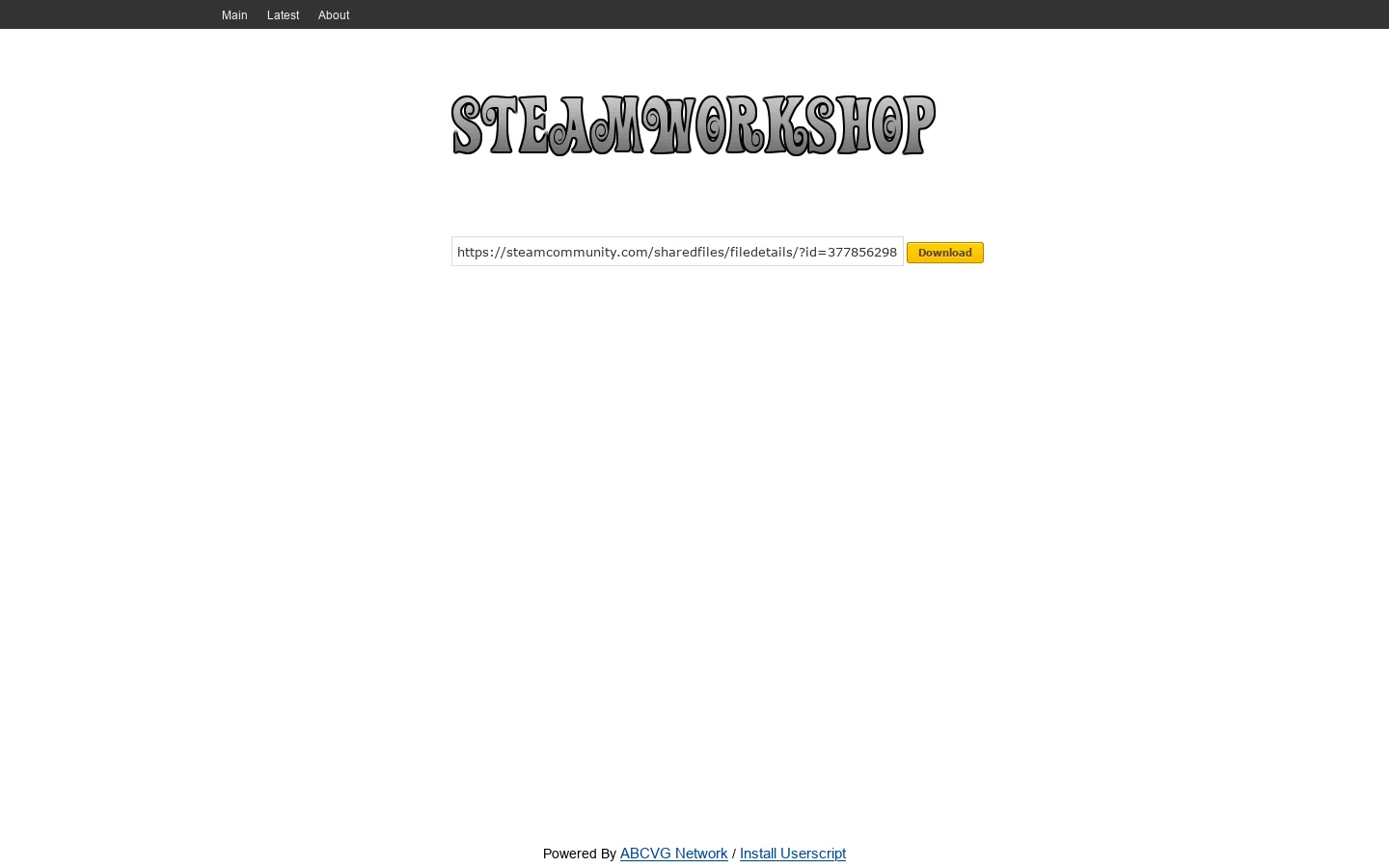 SteamWorkshop.download 首页截图