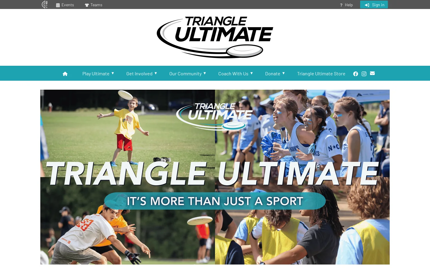 Triangle Ultimate - Non-Profit - Ultimate Frisbee in the Triangle 首页截图