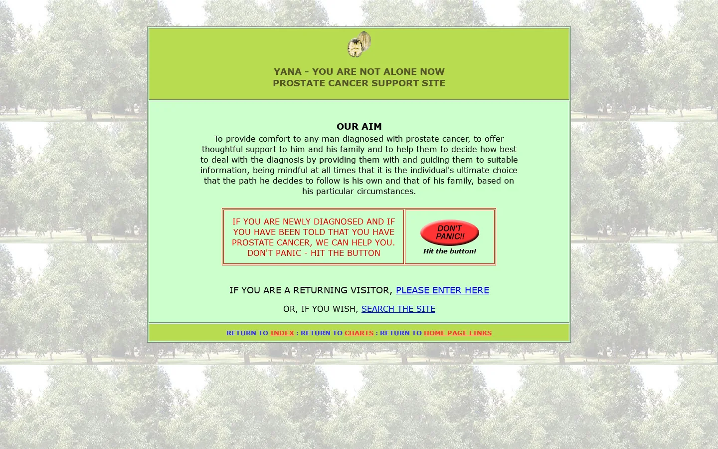 Prostate Cancer Survivors 首页截图