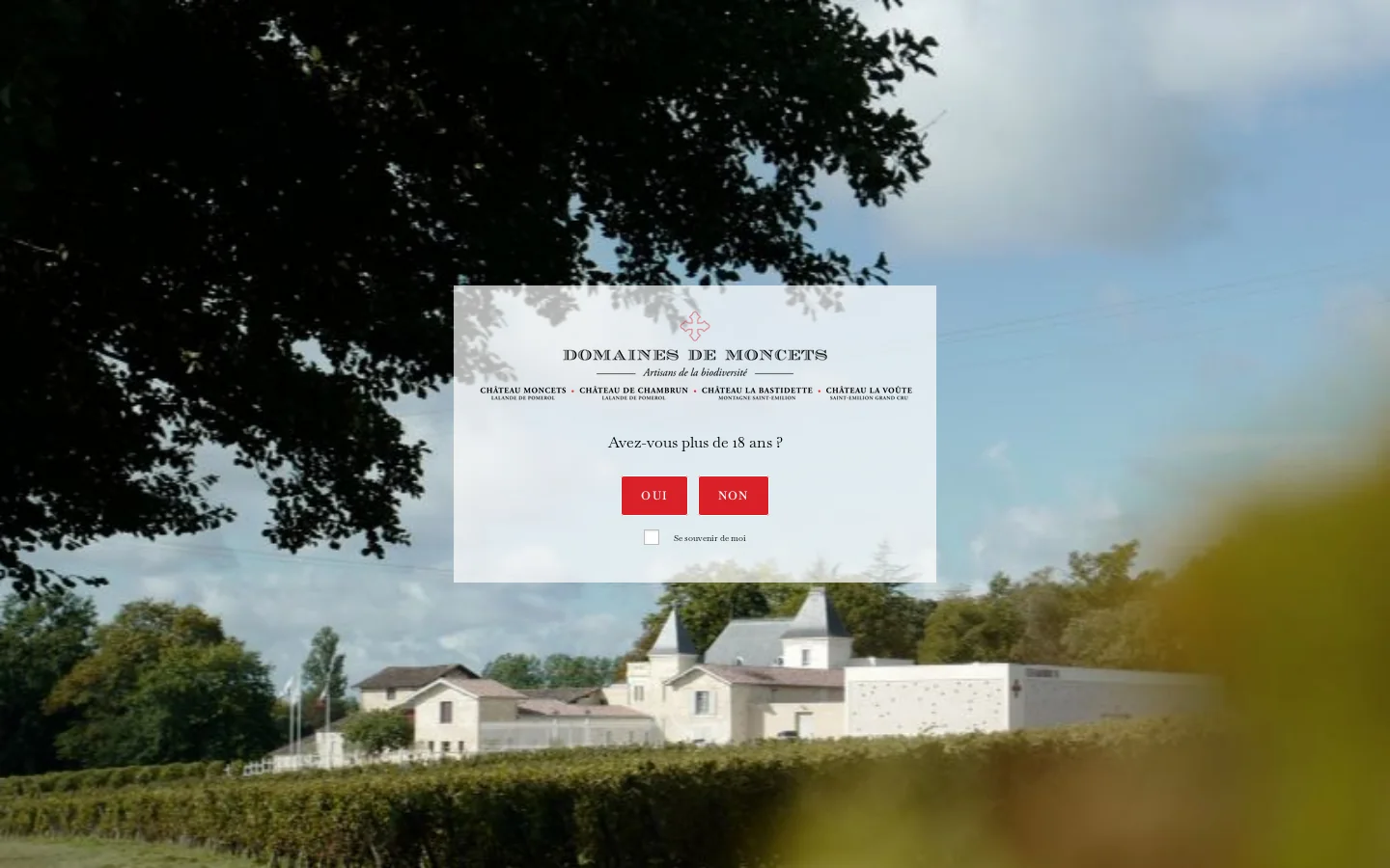 Les Domaines de Moncets 首页截图