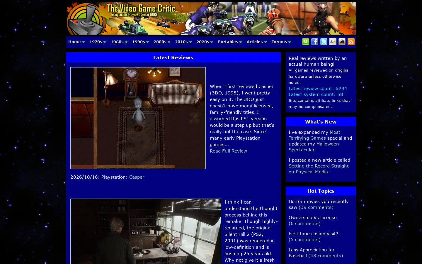 Video Game Reviews by the Video Game Critic 首页截图