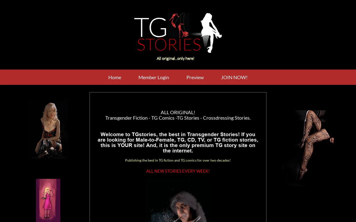 TGstories 首页截图