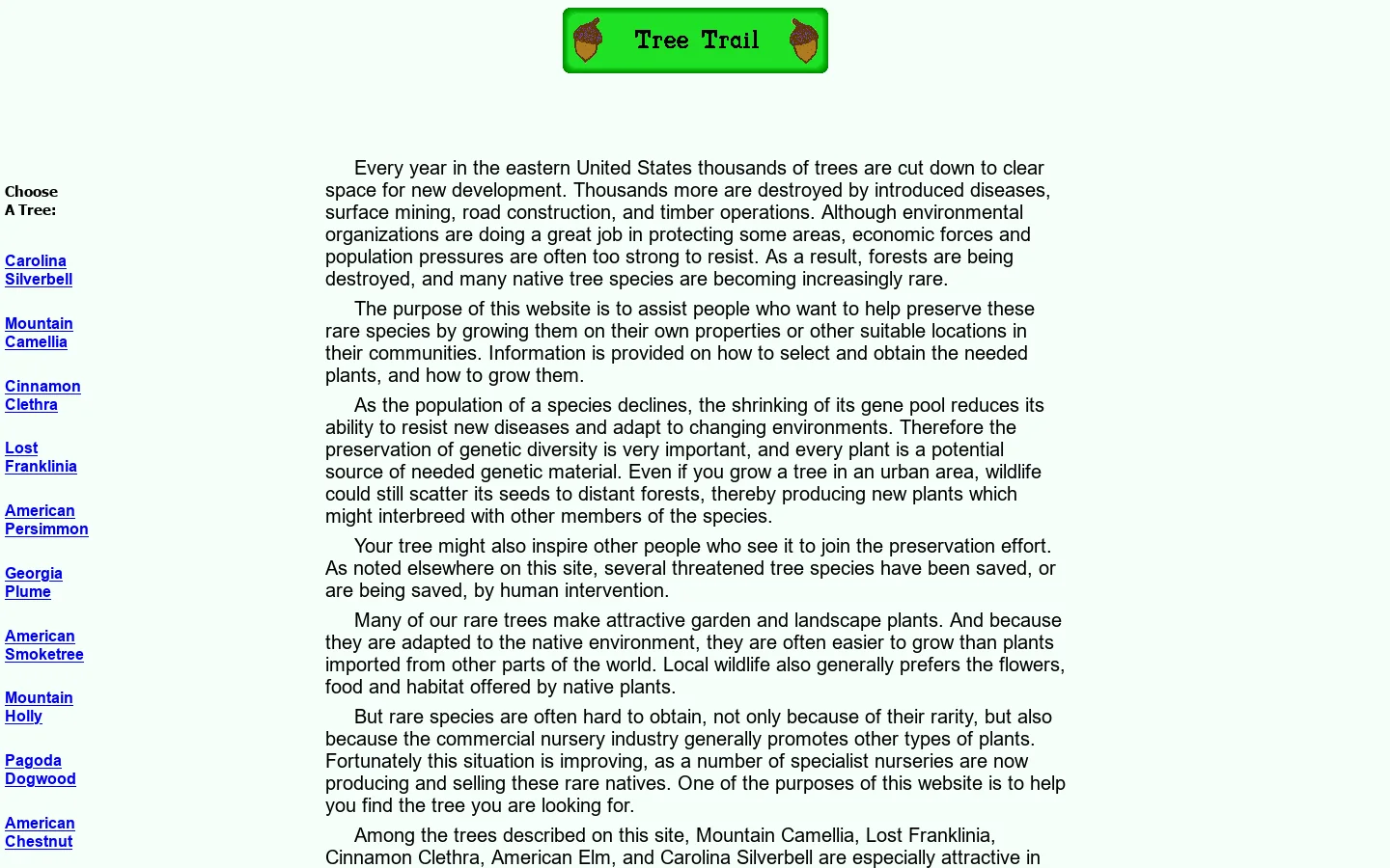 Tree Trail 首页截图