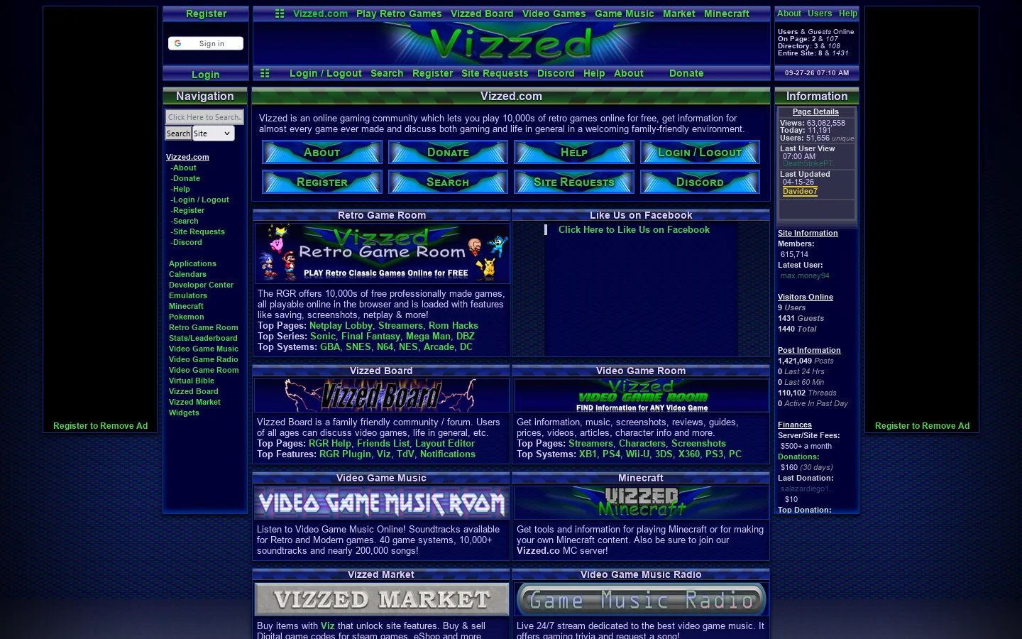 Vizzed.com 首页截图