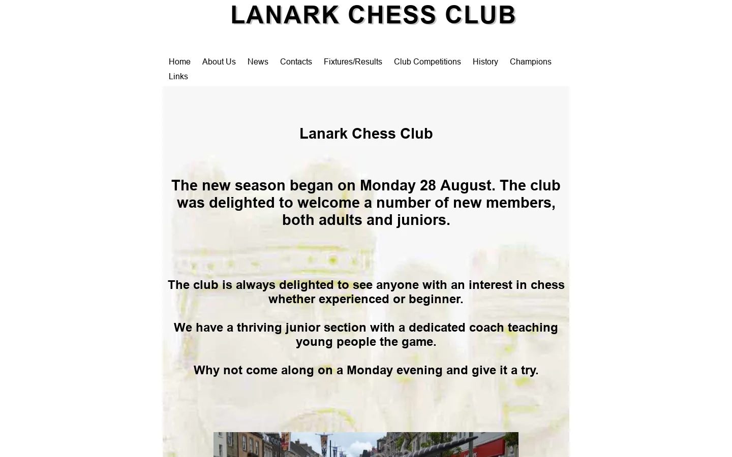 Lanark Chess Club 首页截图