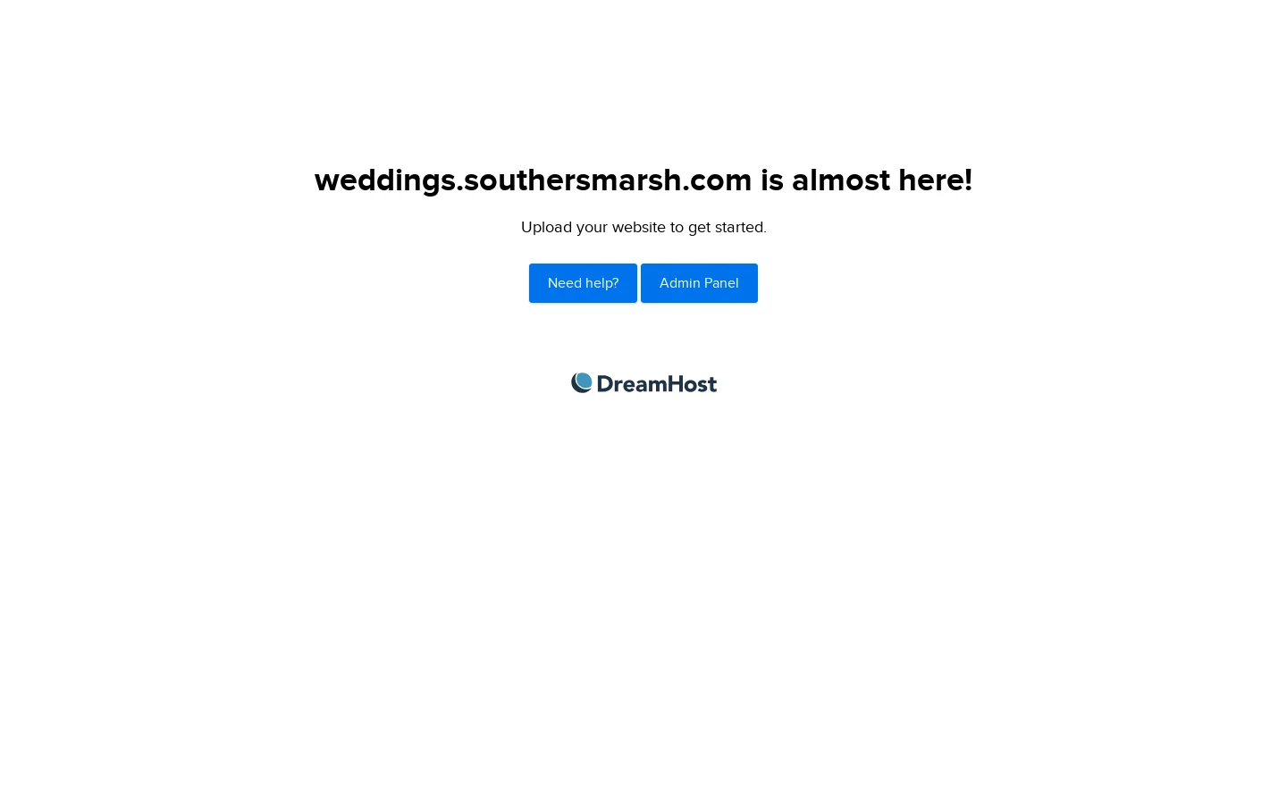 weddings.southersmarsh.com is almost here! 首页截图