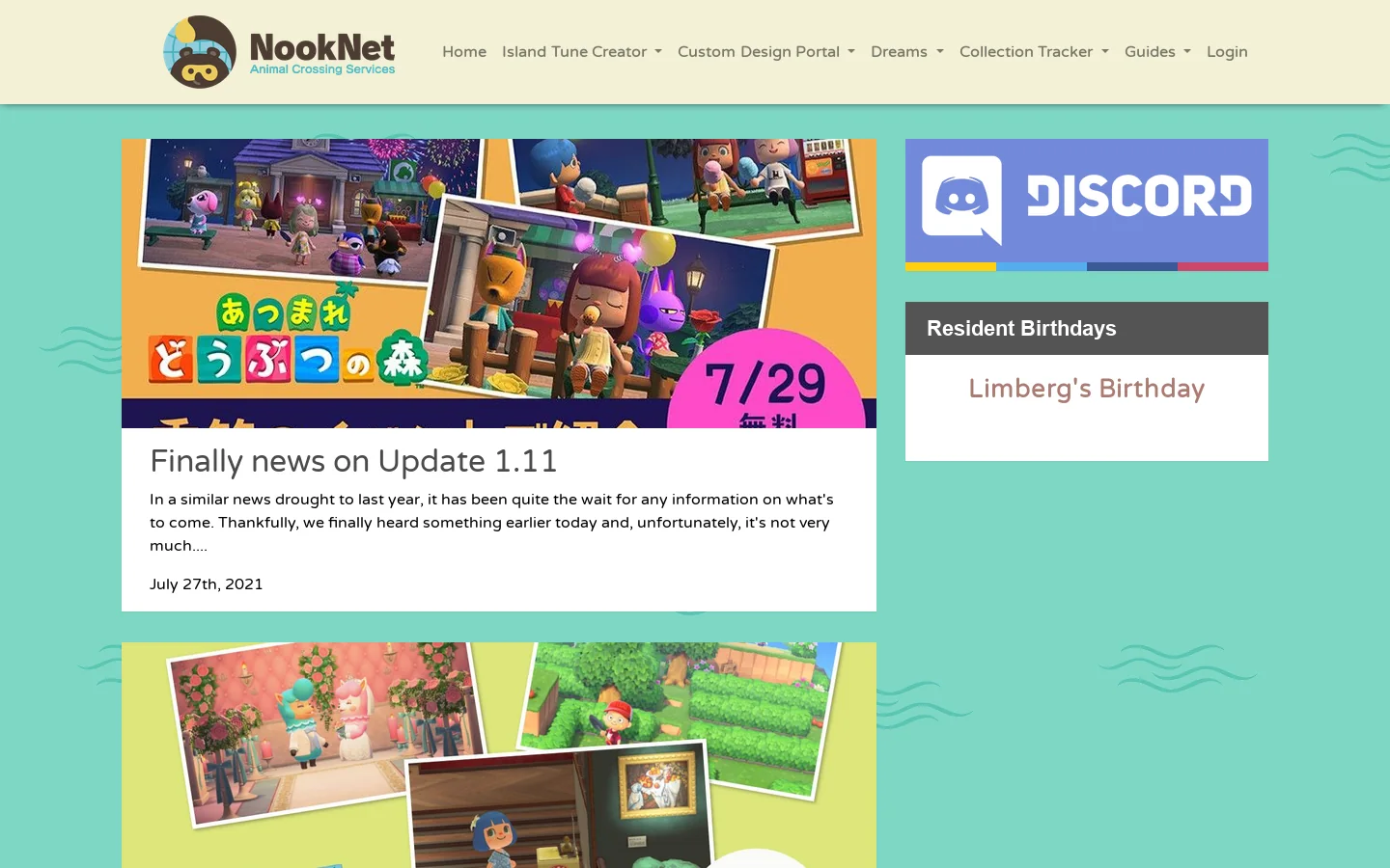 Welcome to NookNet! 首页截图