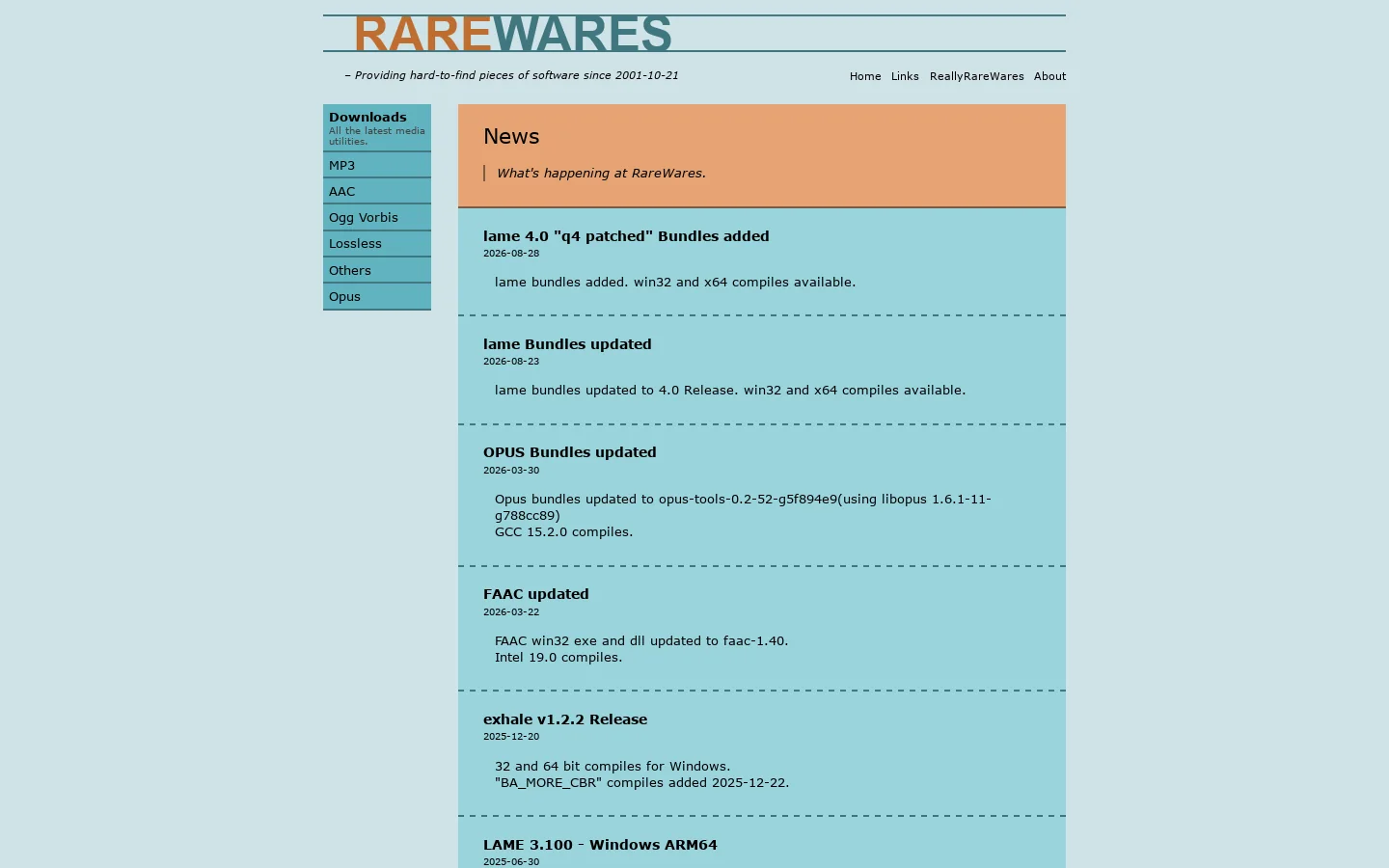 RareWares 首页截图