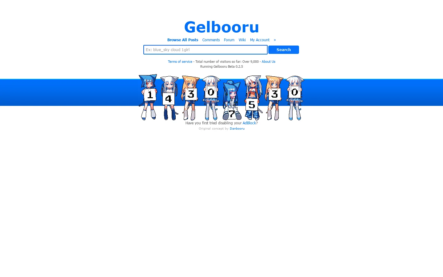 Gelbooru 首页截图