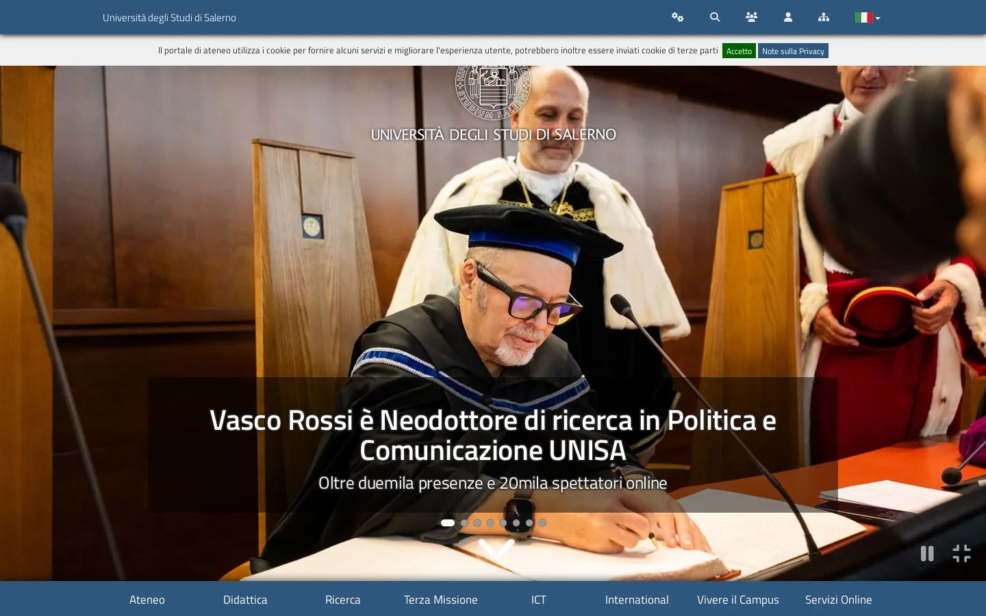 UNISA | Home 首页截图