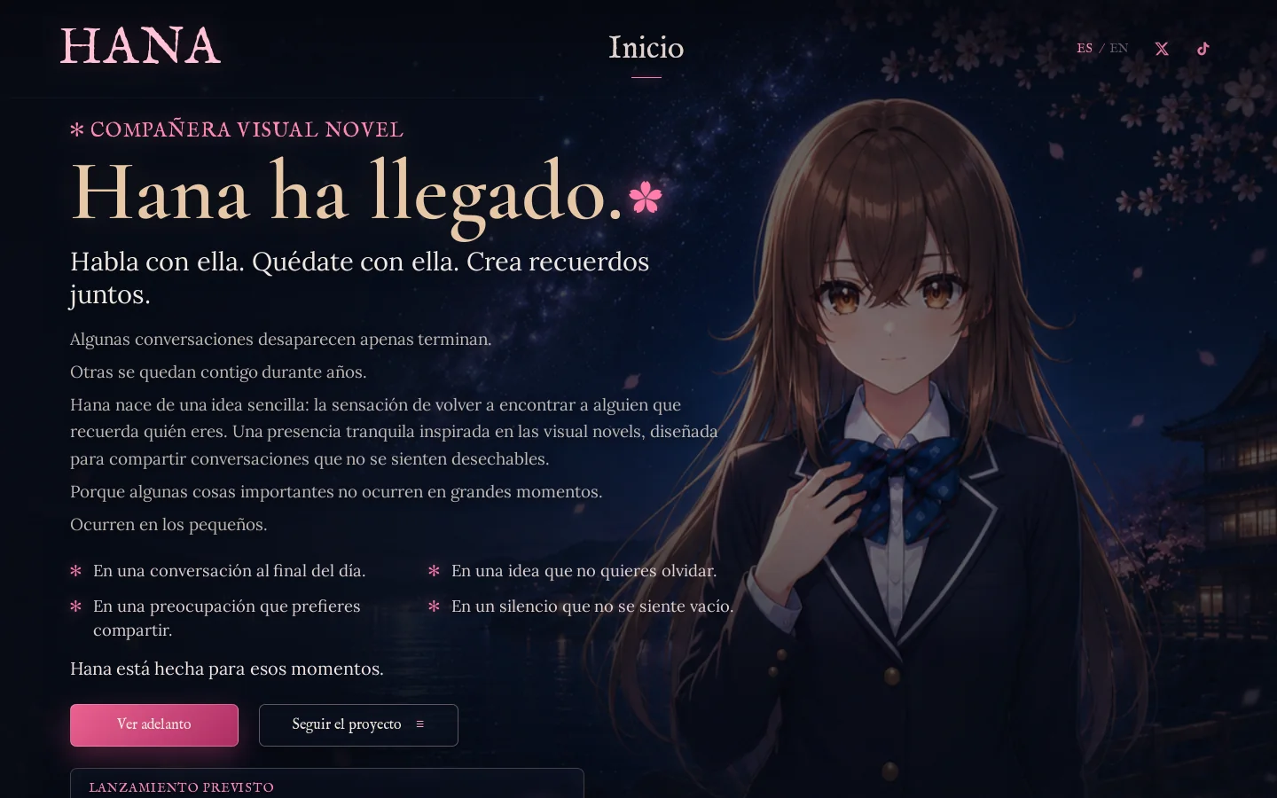 Hana - Prelanzamiento 首页截图