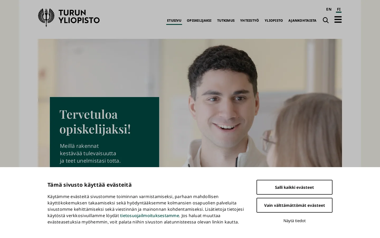 Turun yliopisto 首页截图