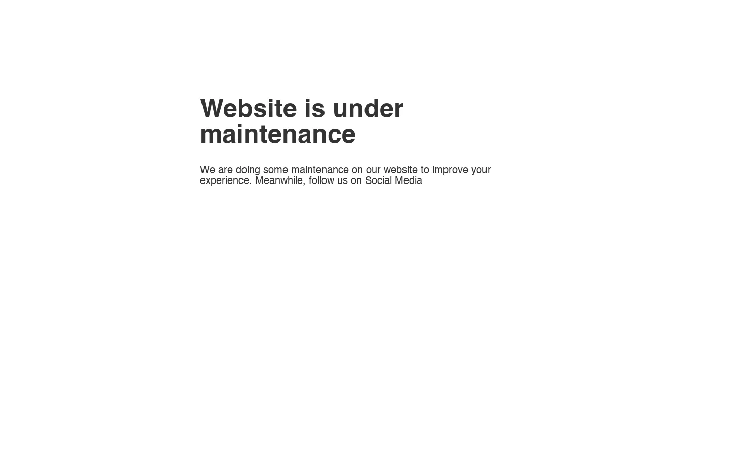 Site Maintenance 首页截图