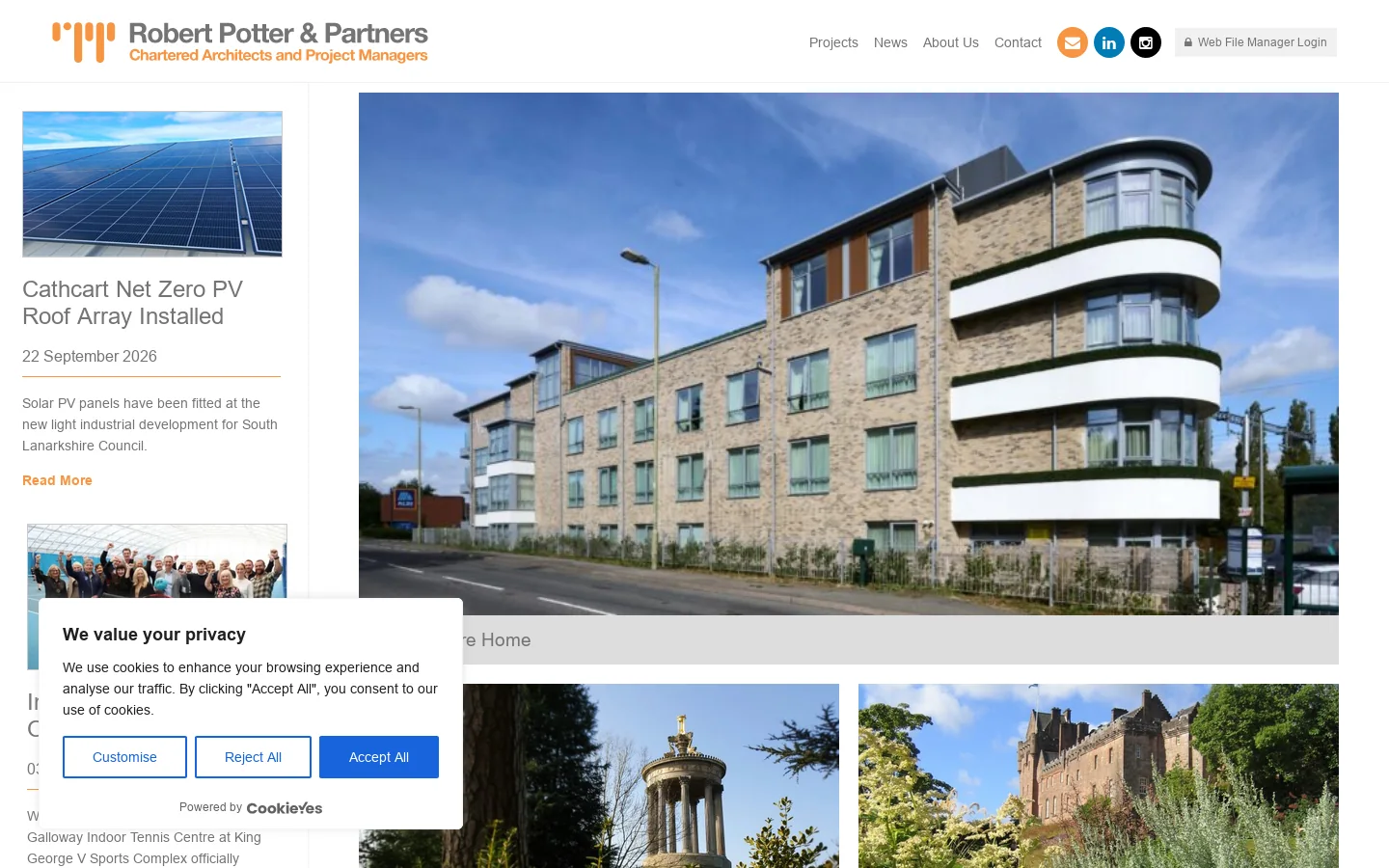 Robert Potter and Partners Ltd – Award Winning Architects 首页截图