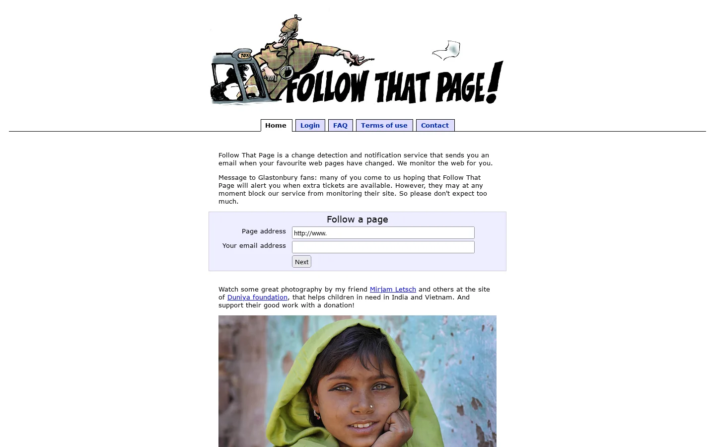 Follow That Page 首页截图