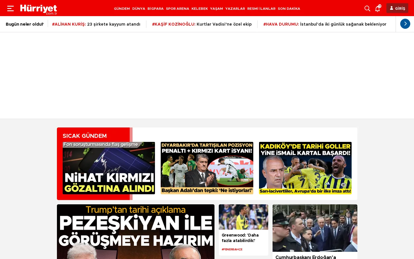 Hürriyet - Haber, Son Dakika Haberler, Güncel Gazete Haberleri 首页截图