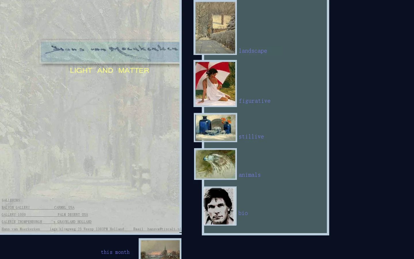 HANS VAN MOERKERKEN schilderijen, biografie. 首页截图