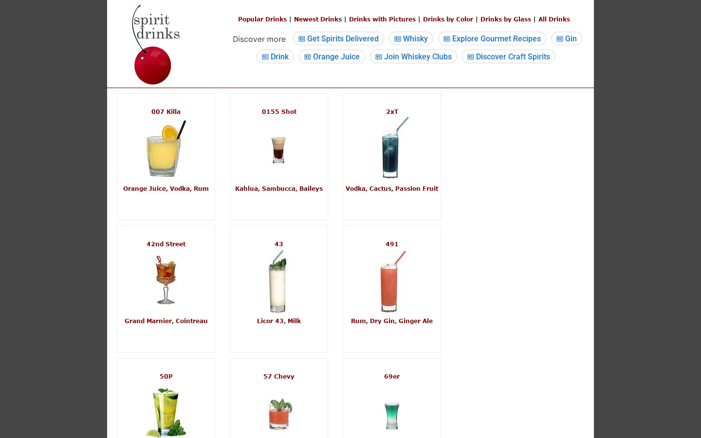 spiritdrinks.com 首页截图