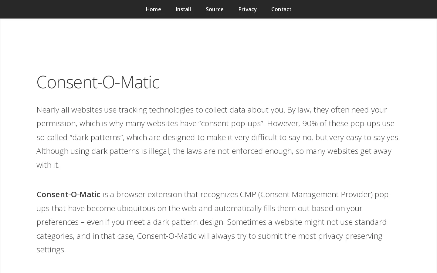 Consent-O-Matic 首页截图