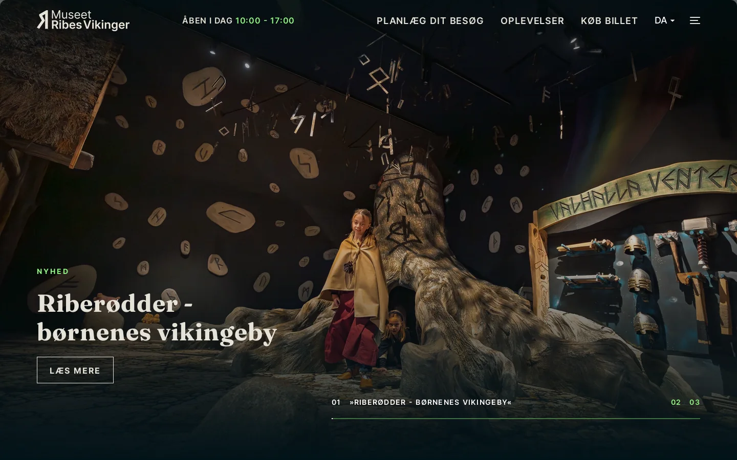 Museet Ribes Vikinger - Køb din billet allerede i dag 首页截图