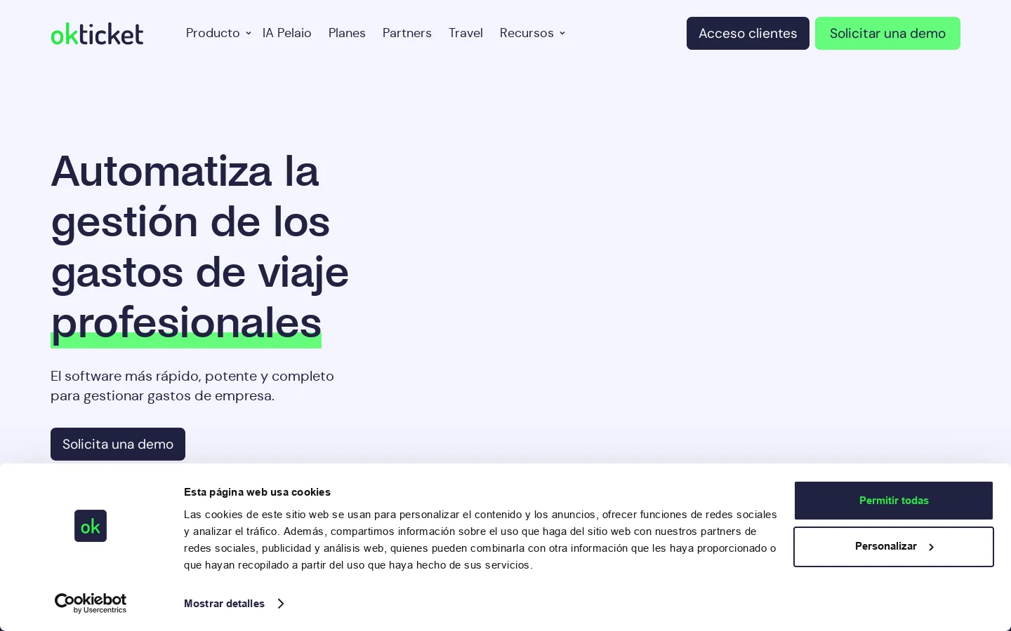 Gestión integral y automatizada de las notas de gastos de viaje 首页截图