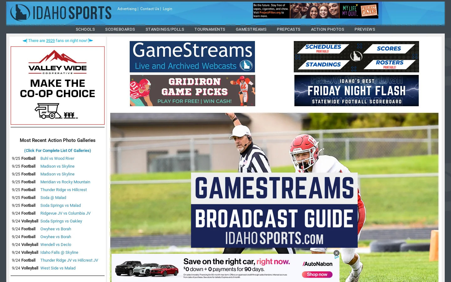 IdahoSports.com 首页截图