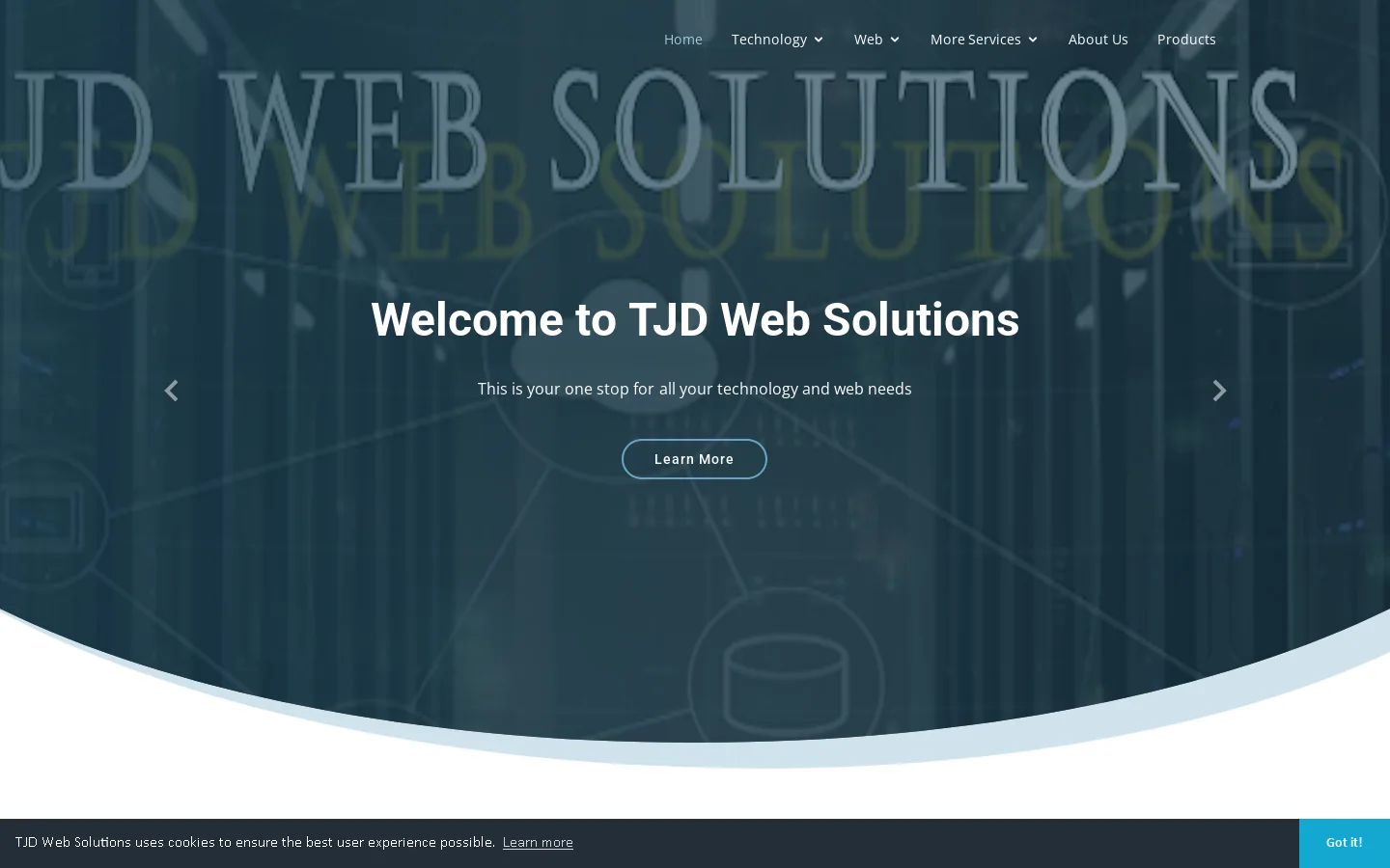 TJD Web Solutions Green Technology Division 首页截图