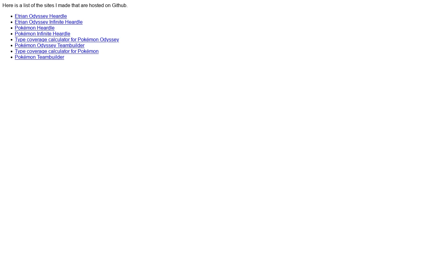 Beignet's websites 首页截图