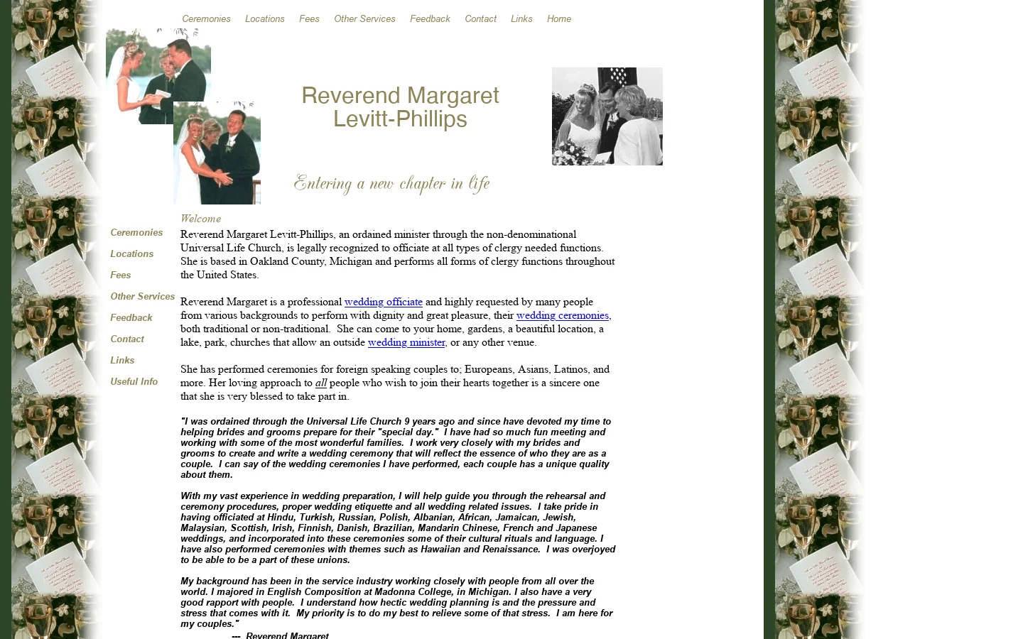 Wedding Officiant Wedding Minister Michigan Wedding Officiant Michigan Wedding Minister Ohio Wedding Officiant Ohio Wedding Minister 首页截图