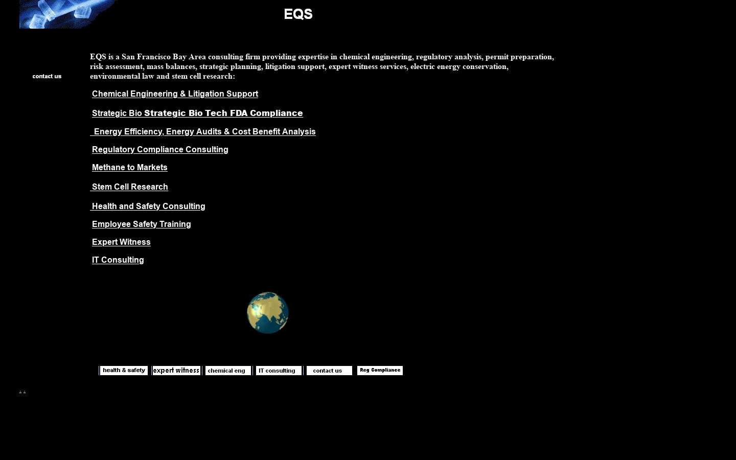 EQS Chemical and Environmental Consulting and Expert Witness Services 首页截图