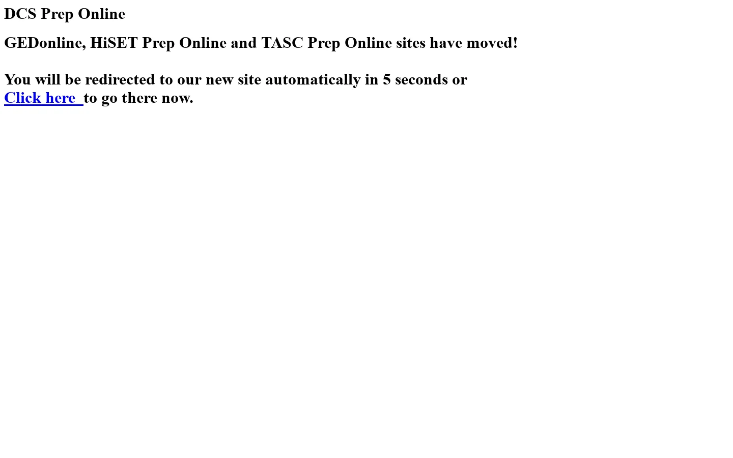 DCS Prep Online : GED HiSET TASC Test Preparation Services 首页截图