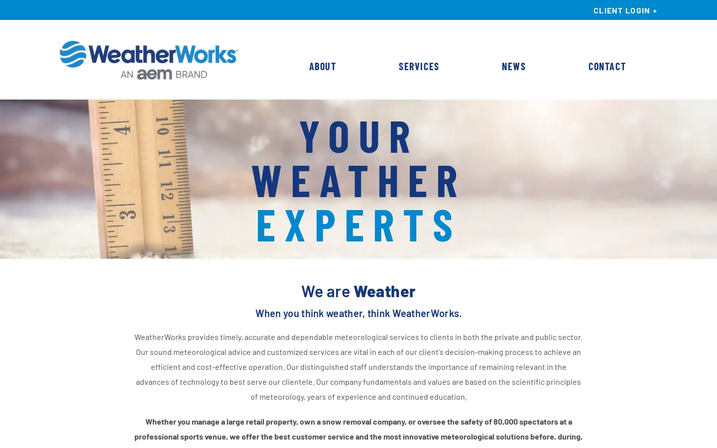 WeatherWorks | Your Weather Experts 首页截图