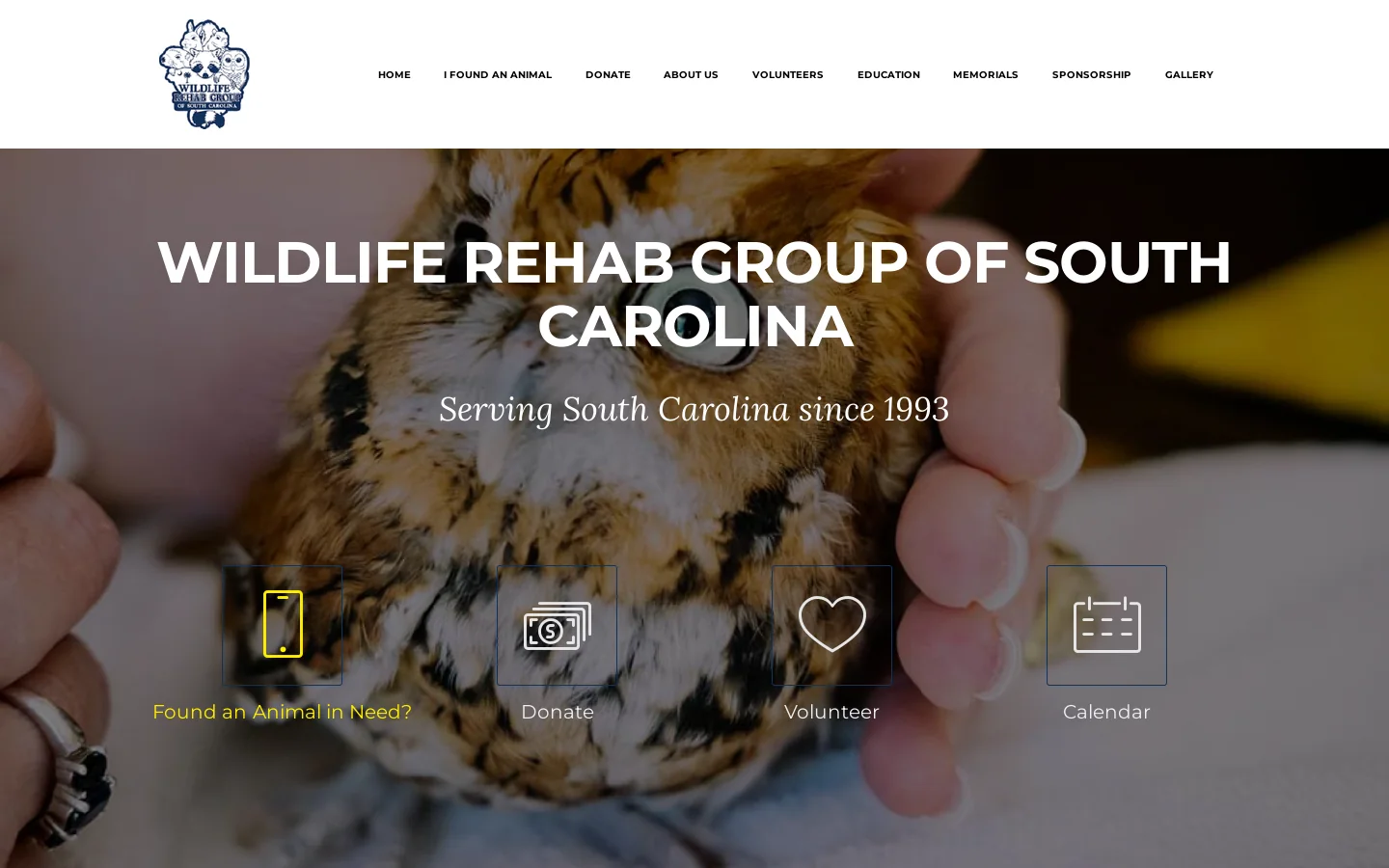 Wildlife Rehab Group of South Carolina 首页截图