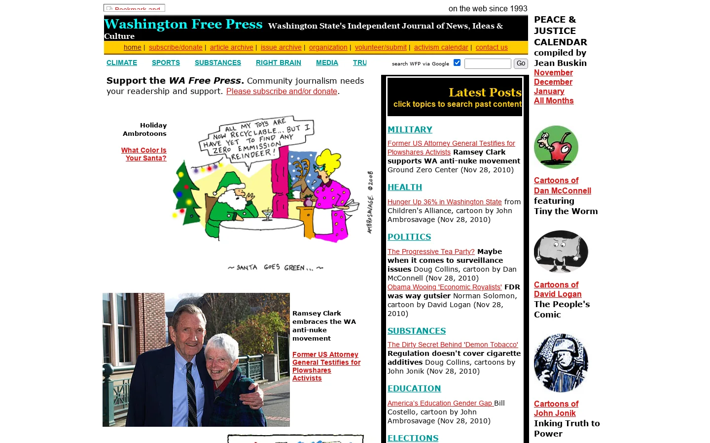 The Washington Free Press 首页截图