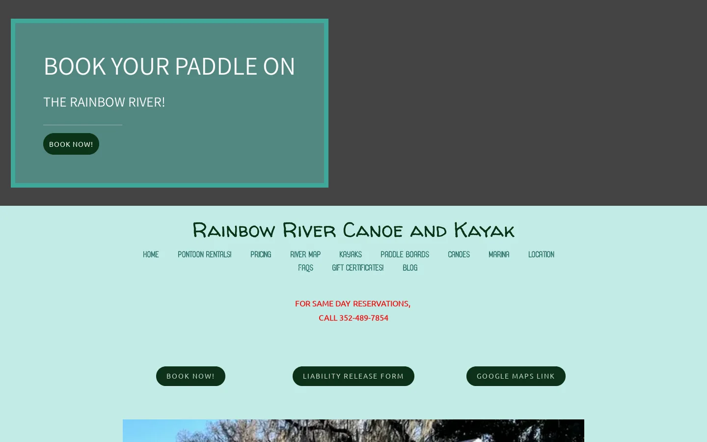 Rainbow River Canoe & Kayak Rentals 首页截图