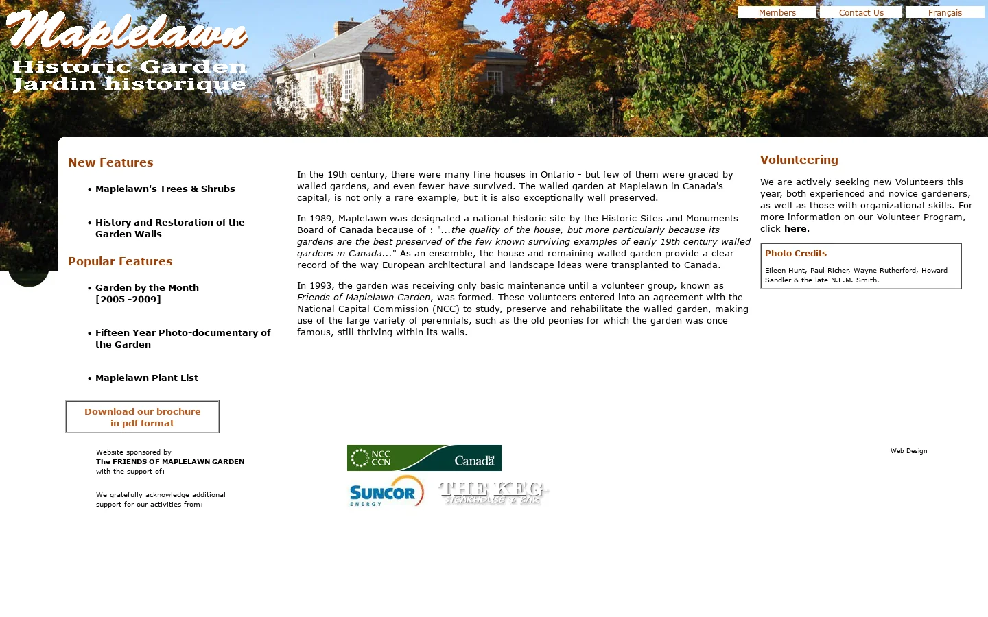 Maplelawn Historic Garden 首页截图