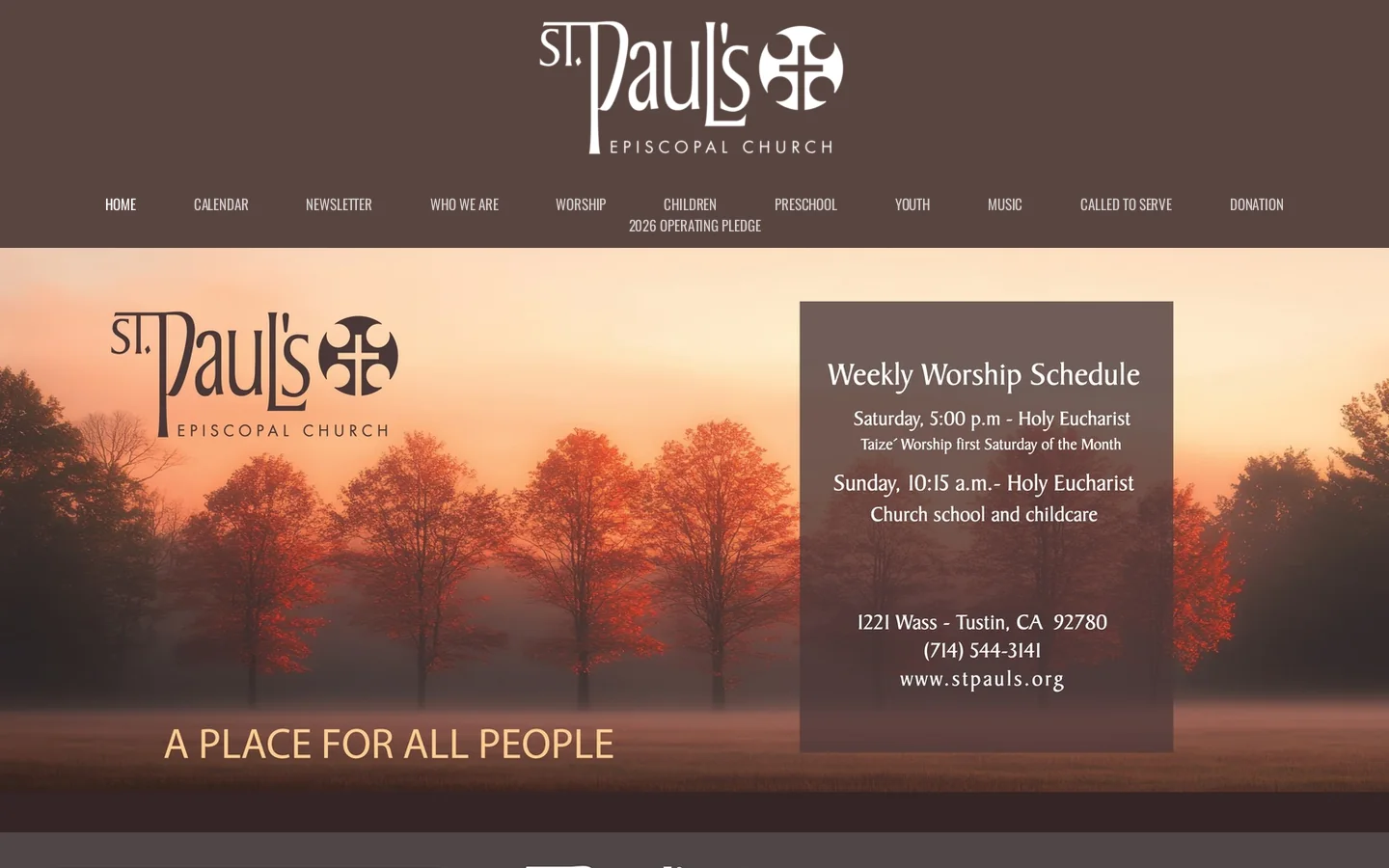 St. Paul's Episcopal Church 首页截图