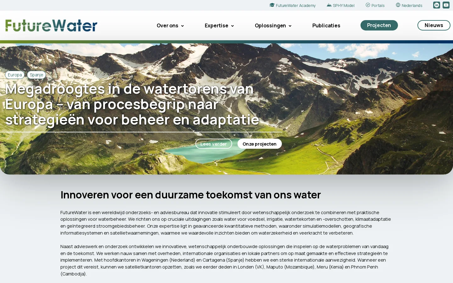 FutureWater 首页截图