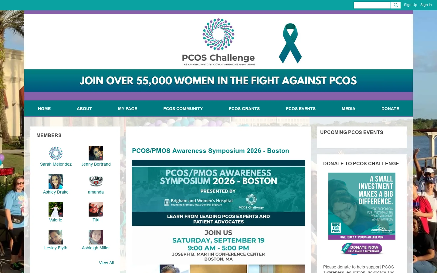 PCOS Challenge 首页截图