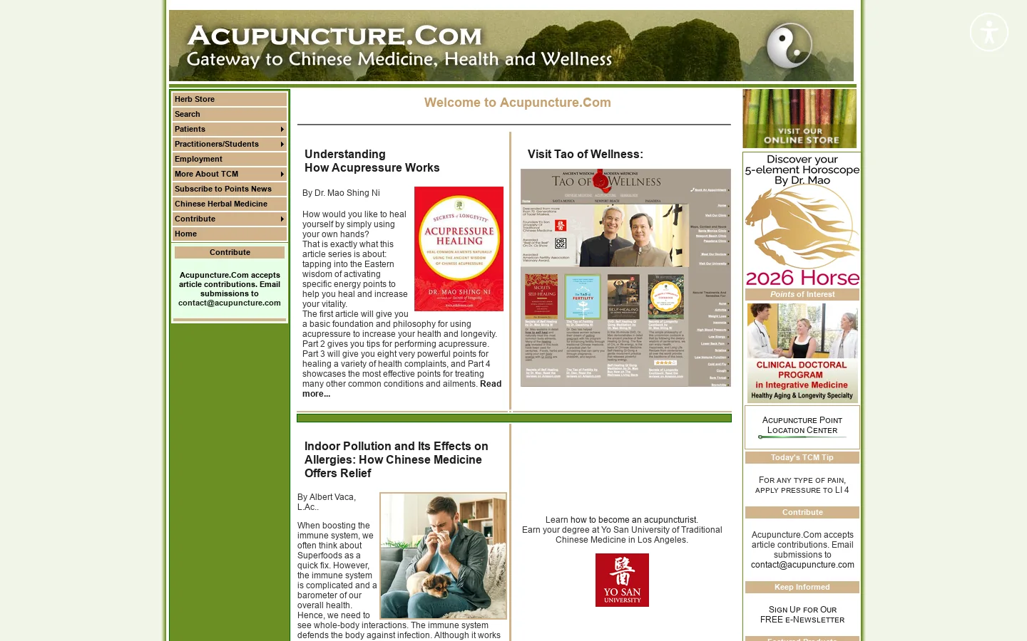 Acupuncture.Com 首页截图