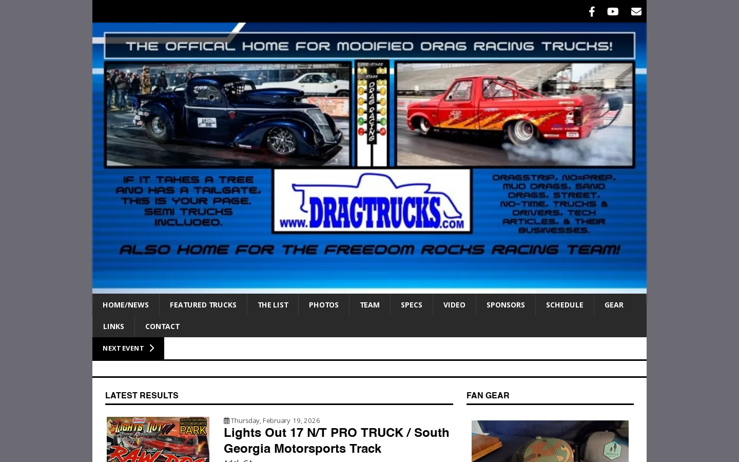 THE OFFICIAL HOME FOR DRAG RACING TRUCKS & FREEDOM ROCKS RACING!!! 首页截图