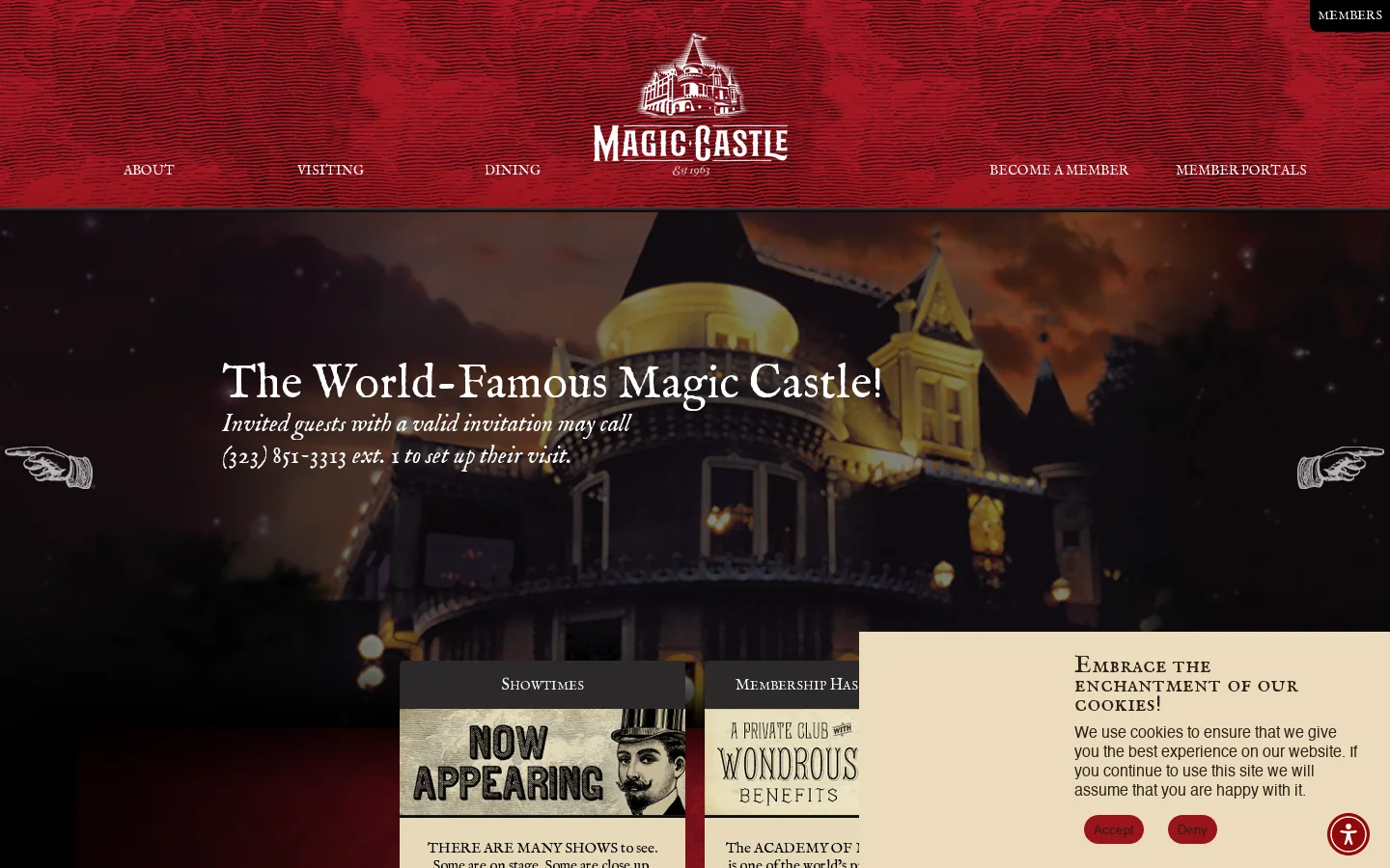 The Magic Castle 首页截图