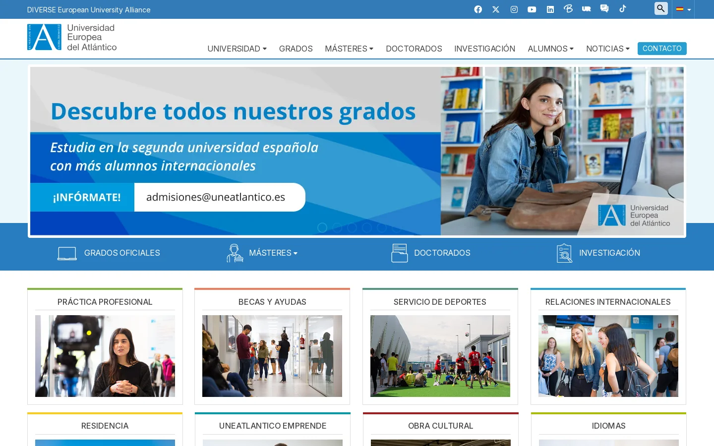 UNEATLANTICO 首页截图