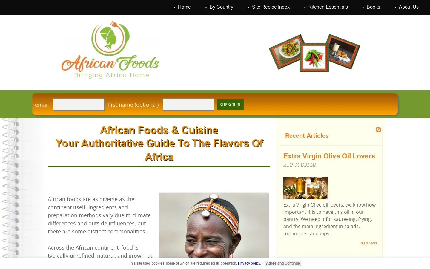 African Foods 首页截图