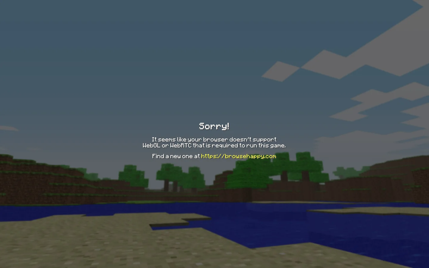 Minecraft Classic 首页截图